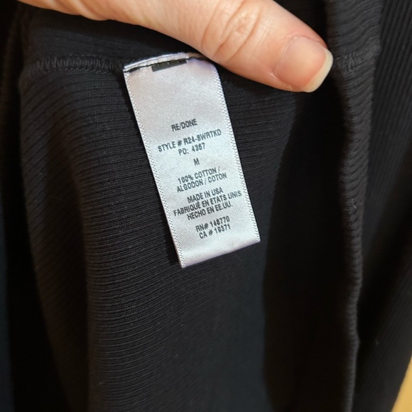 Re/done ribbed black dress Medium - Picture 7 of 8